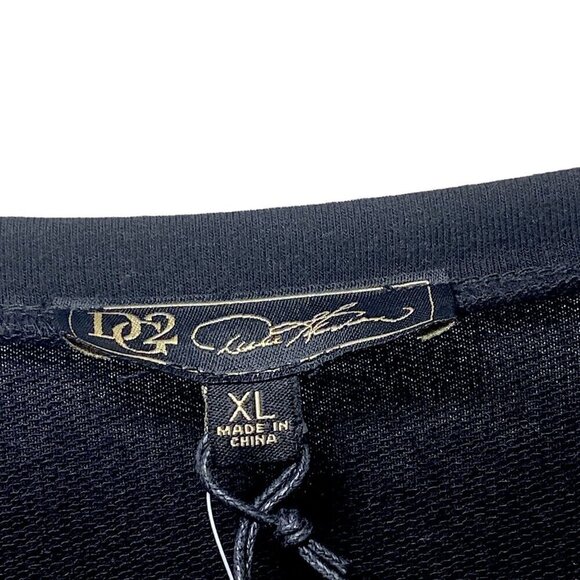 DG2 DIANE GILMAN Black Top Size XL Lace Tee Long Sleeve Womens Rayon Blend NWT - Picture 5 of 11